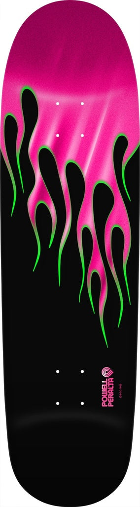 POWELL NITRO HOT ROD FLAMES PINK FOIL SHAPED DECK 9.33 X 33.25
