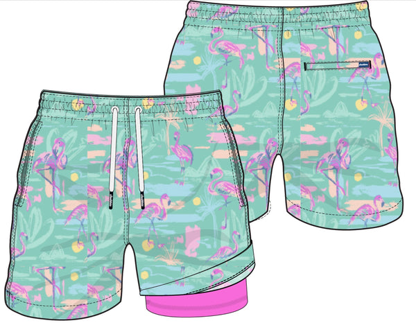 Chubbies The Single & Ready To Flamingle 5.5 Classic Lined Swim Trunk