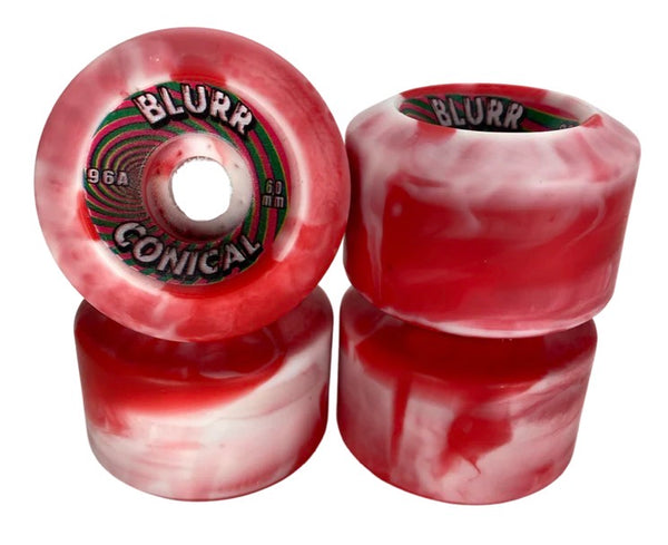 Blurr wheels- 60mm 96a Swirls Conicals
