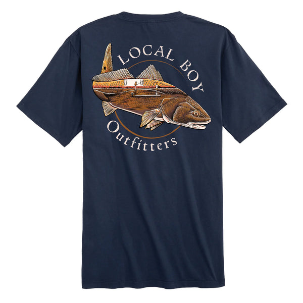 Local boy marsh red t-shirt