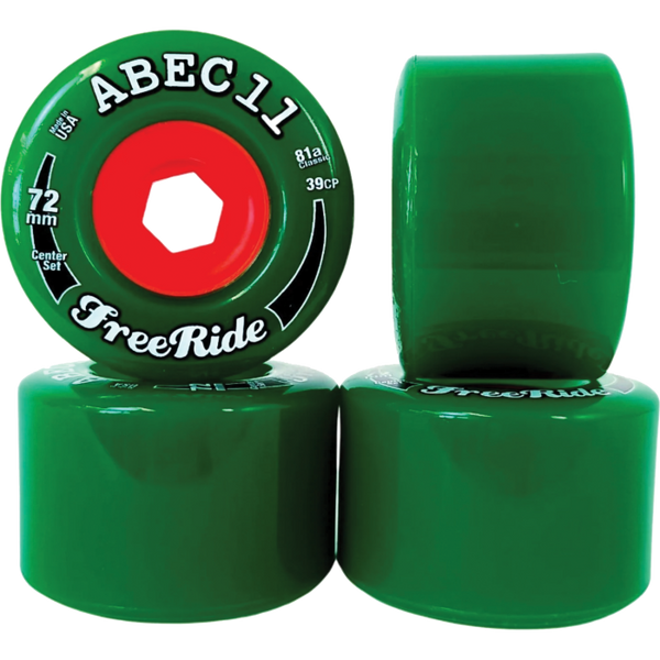 ABEC11 FREERIDE CENTERSET 72mm 81a GREEN/ORG