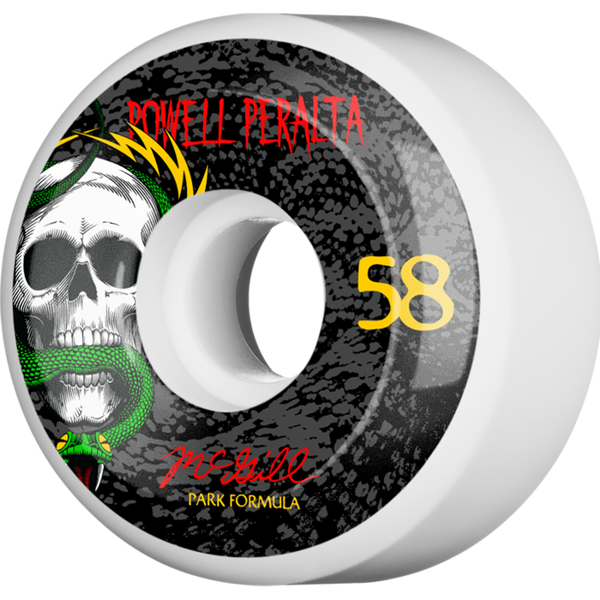 POWELL MCGILL SKULL & SNAKE 4 PF 58mm WHT/BLK 103a