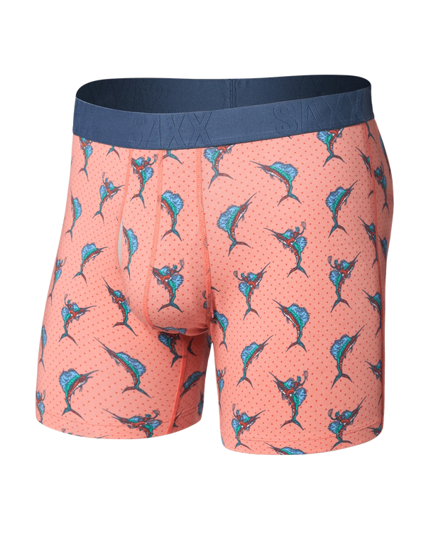 Saxx Droptemp Cooling Cotton Boxer Brief 6" Big Catch Desert Flower