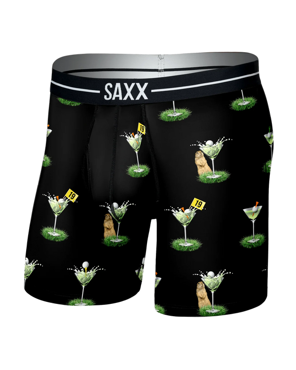 Saxx Volt Breathable Mesh Boxer Brief 6" My Handicap Black