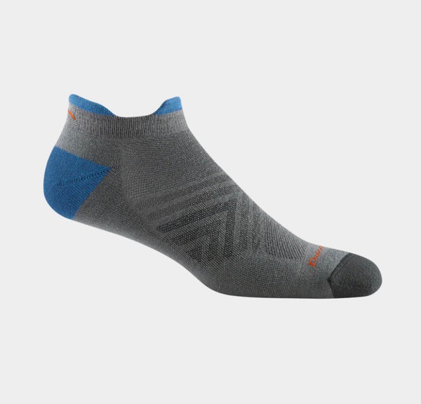 Darn Tough Men's Coolmax® Run No Show Tab Ultra-Lightweight Running Socks Gray
