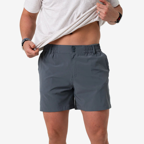 Burlebo Everyday Short - River Rock Grey - Classic Deer Camo Pocket