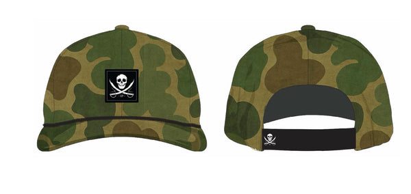 Haggard Pirate Skulled SnapBack - Frogman Camo