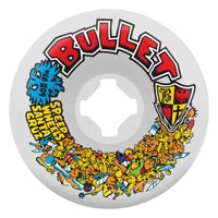 60mm Bullet Riot White Vomits 97a Slime Balls Skateboard Wheels