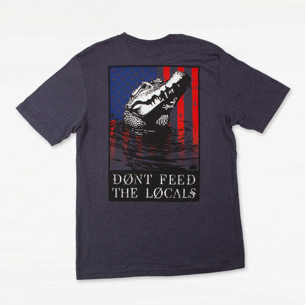 Flomotion Don’t Feed The Locals USA tee navy