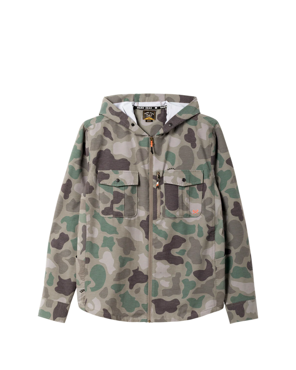 Dark Seas Albright Long Sleeve Shirt UV Woven Duck Camo