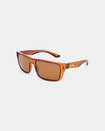 Eyeking Salt Life - Classic Square Sunglasses- Shiny Brown Wood Grain