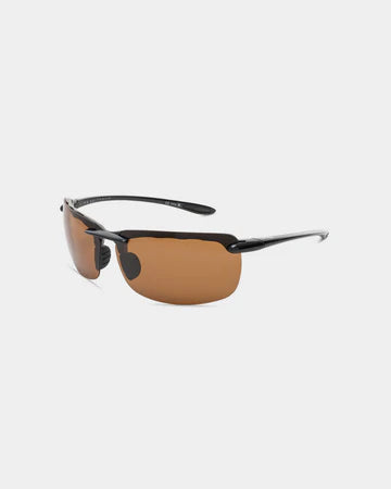 Eyeking Salt Life - Rimless Wrap Sunglasses - Shiny Black Frame