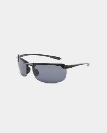 Eyeking Salt Life - Rimless Wrap Sunglasses - Shiny Black Frame