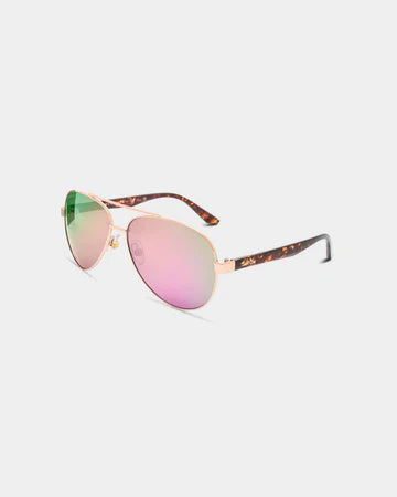 Eyeking Salt Life - Classic Aviator Sunglasses- Shiny Rose Gold Frame