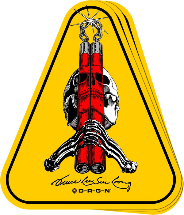 Bruce Lee sticker nunchucks