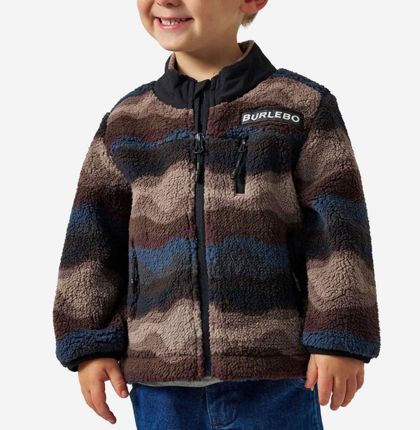 Burlebo Youth Wave On Wave - Mountain Fleece Sherpa - Full Zip Jacket