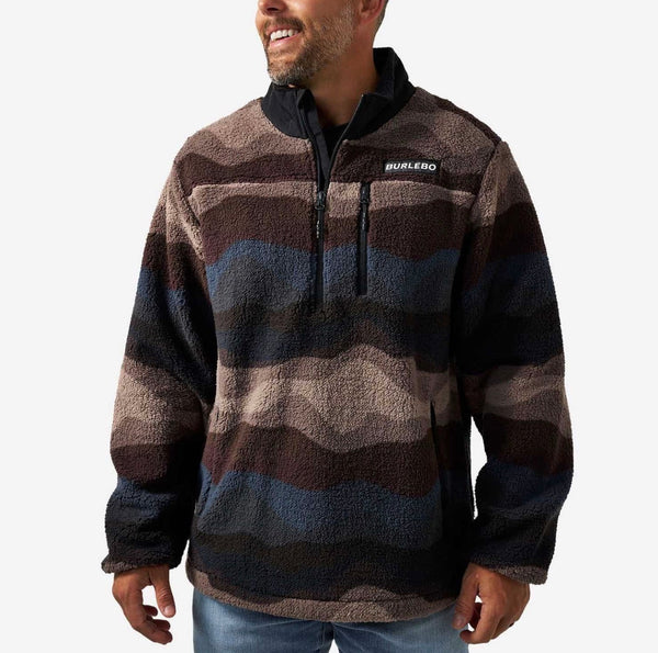 Burlebo Sherpa - Quarter Zip - Wave On Wave