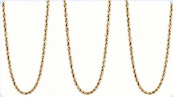 Charming Shark PVD Coated 18K Rope Necklace J-2602