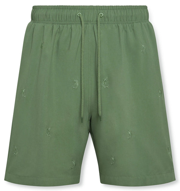 Bamboo Cay All Over Sailfish Embroidered Swim Shorts