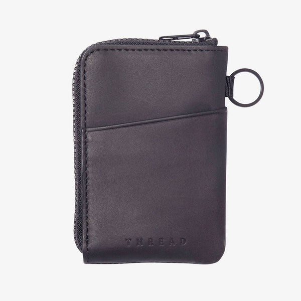 Black - Leather Zip Wallet
