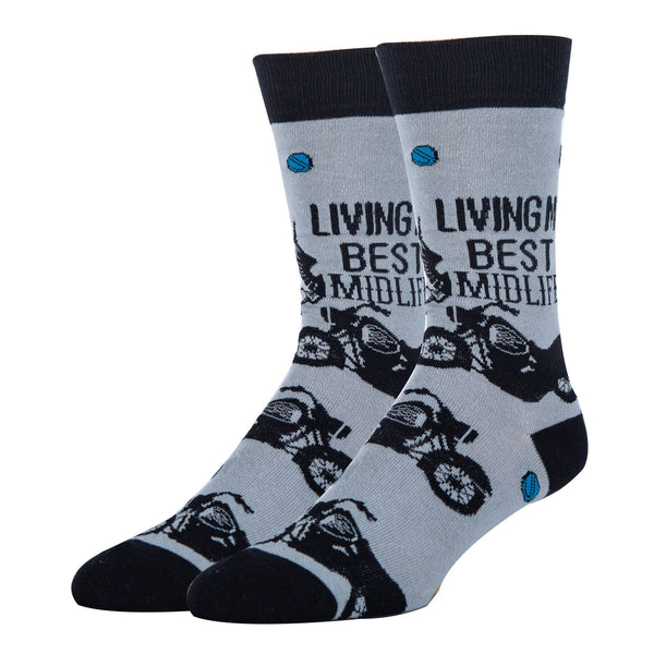 MidLife | Men's Funny Cotton Crew Socks