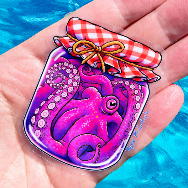 CLEAR STICKER: Octopus Preserves