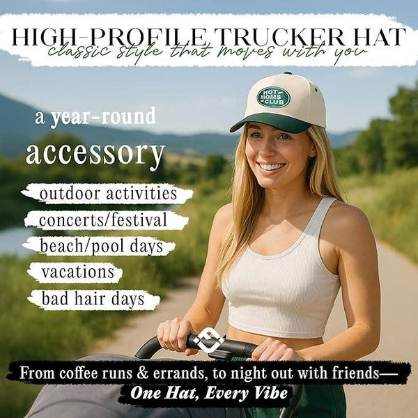 Two Tone Cap - Hot Mom's Club - Green/Beige