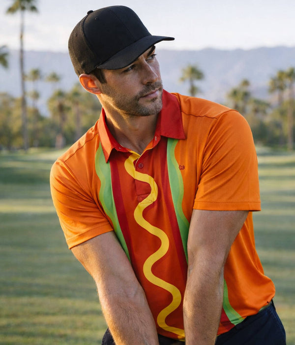 Hot Dogger Men's Golf Polo – Funny Hot Dog Golf Shirt