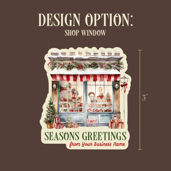 Christmas Watercolor Souvenir Sticker with Custom Text