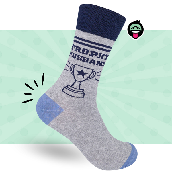 Trophy Husband Socks | Funny | Men's | Groom Gift | Funatic