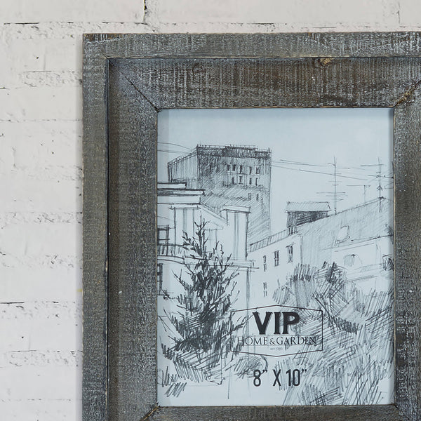 SALE VIP Wood 14.5 in. Gray 8x10 Photo Frame Vintage