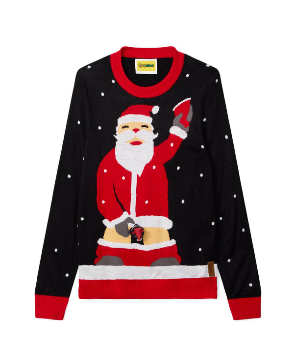 Jolly Juice Dispenser Sweater - Men's Naughty Christmas Knit