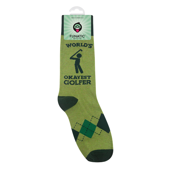 World's Okayest Golfer Socks | Funny | Golf Gifts | Funatic