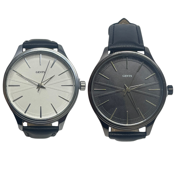 GENTS 42 mm Men’s Minimalist Leather Watch