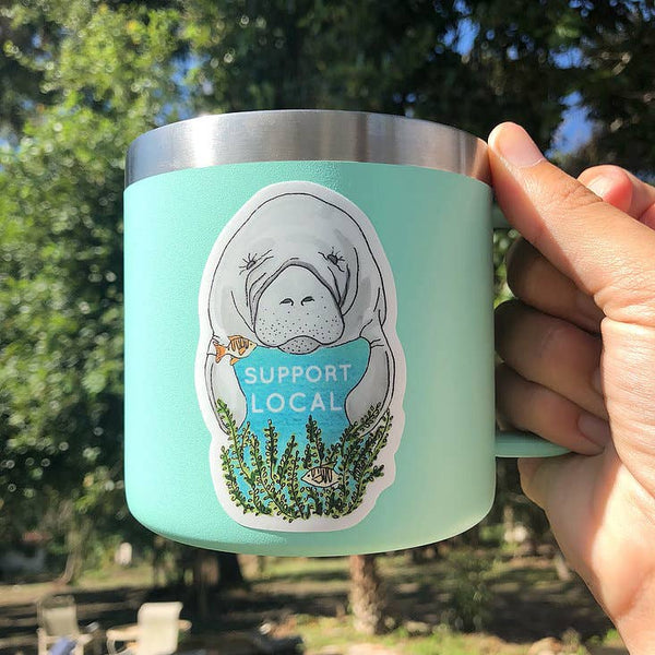 Support Local Manatee Sticker