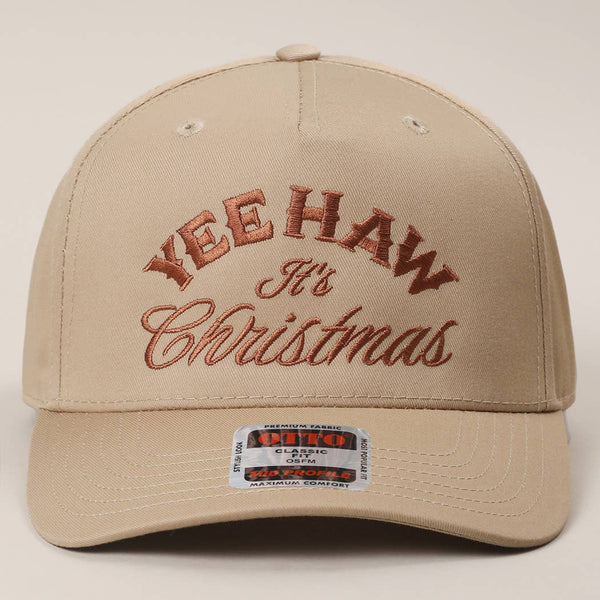 YEE HAW IT'S CHRISTMAS Embroidery Two-Tone Trucker Hat