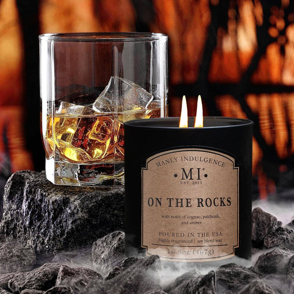 On The Rocks 2-Wick Scented Candle, Soy Blend Wax, 16.5oz