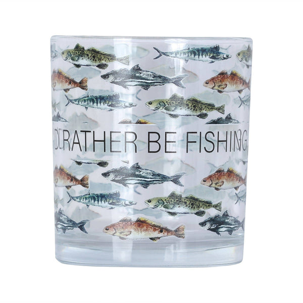 I'd Rather Be Fishing Rocks Glass