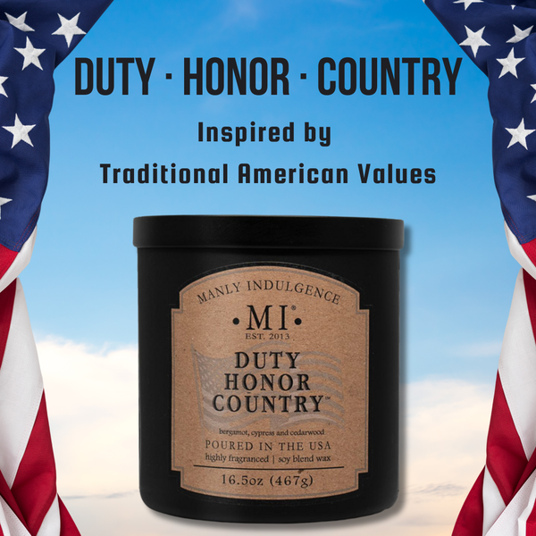 Manly Indulgence Classic+ Duty Honor Country, 2 Wick, 16.5oz