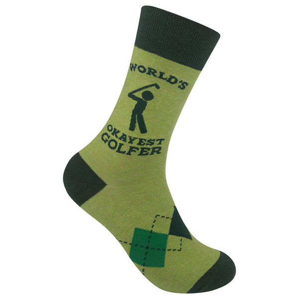 World's Okayest Golfer Socks | Funny | Golf Gifts | Funatic