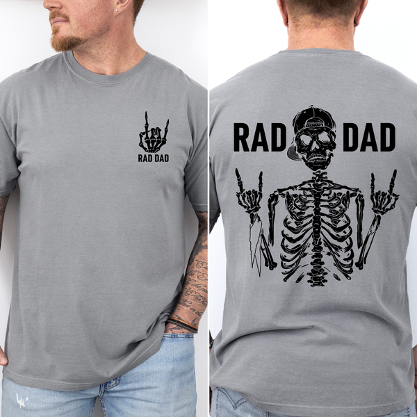 Rad Dad, Skeleton, Father's Day, Husband, Guy Gift T-Shirt