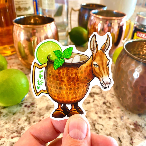 VINYL STICKER: Moscow Mule (Copper Mug Donkey)
