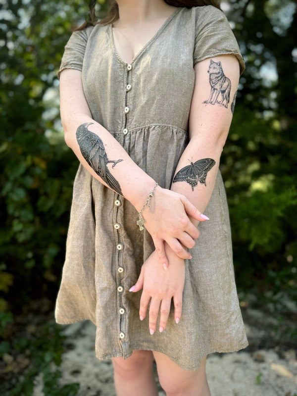 Black Swallowtail Butterfly Temporary Tattoo