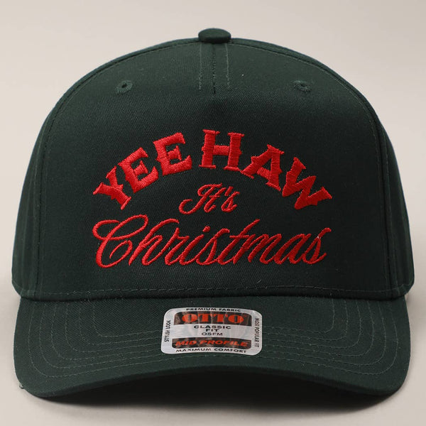 YEE HAW IT'S CHRISTMAS Embroidery Two-Tone Trucker Hat