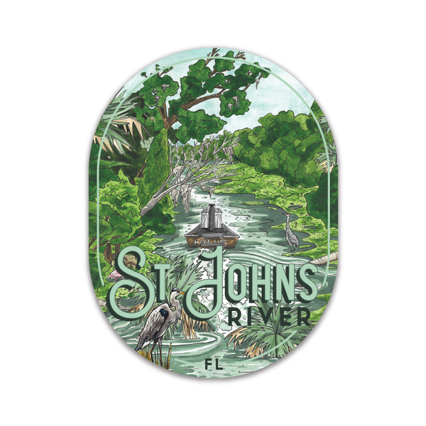 St. Johns River Florida Sticker