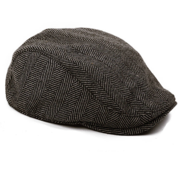 The Original Boston Scally Cap - Grey Herringbone