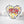 Mom Heart, Floral, Clear Vinyl Sticker, 3x3 in.