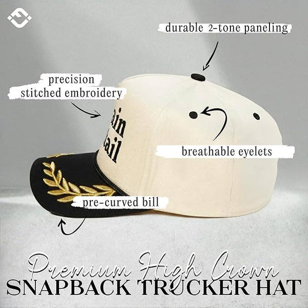 2-Tone Cap - (Gold embroidery) Captain Cocktail - (nautical)