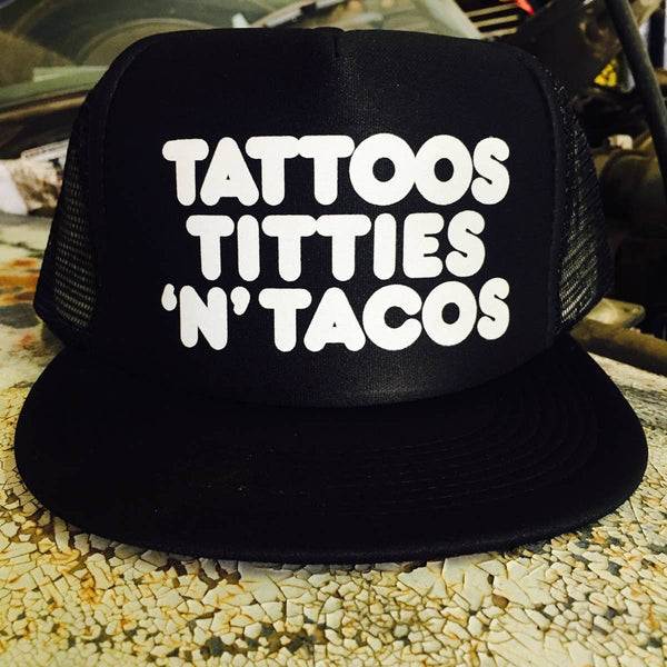 CP016-BLACK WHITE | Tattoos Titties 'N' Tacos