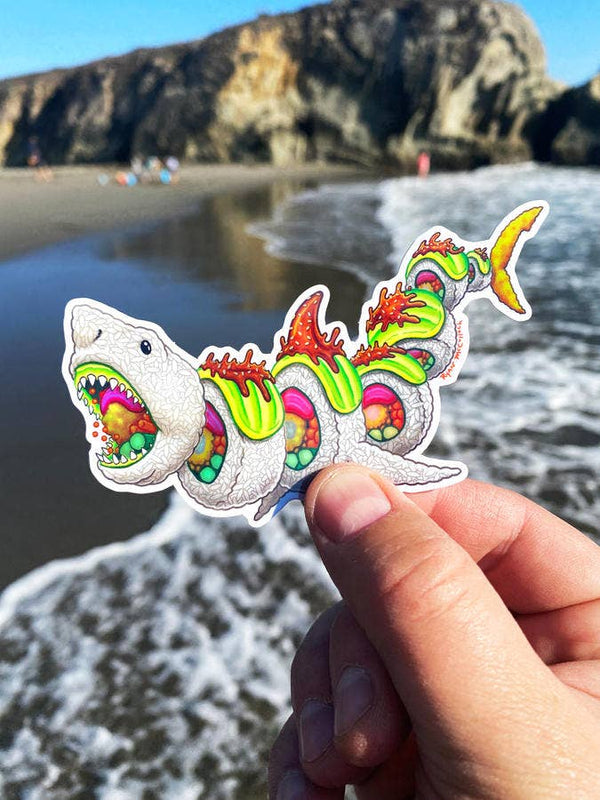 HOLOGRAPHIC STICKER: Spicy Shark Roll (Great White Sushi)